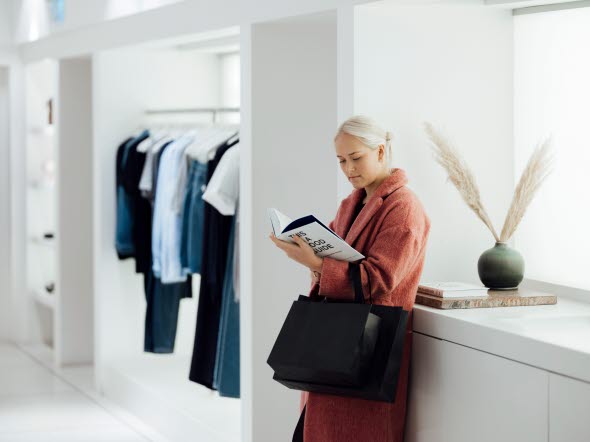 Woman reading a book